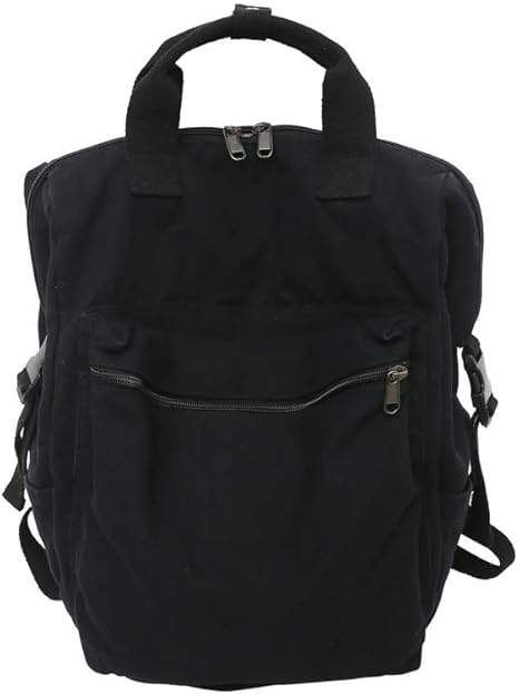 Sumleno Aesthetic Canvas Backpack for Women Men 15.6 Laptop Backpack Vintage College Backpacks Travel Rucksack Casual Daypack (Black,One Size)